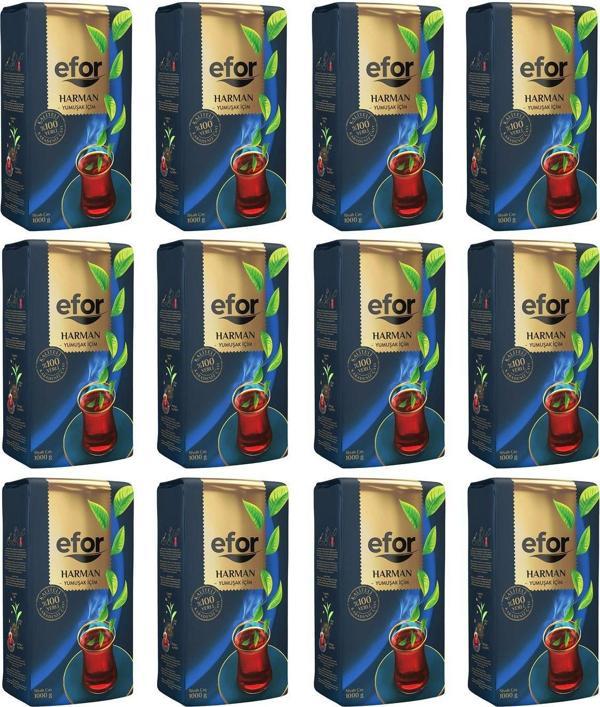 Efor  Harman Siyah Dökme Çay 1.000 Gr X 12 Adet - Image 1