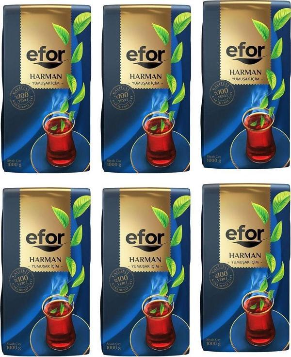 Efor  Harman Siyah Dökme Çay 1.000Gr X 6 Adet - Image 1