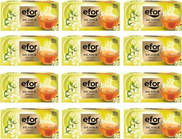 Efor  Ihlamur Bardak Poşet Bitki Ve Meyve Çayı 20 Li X 12 Adet - Image 1
