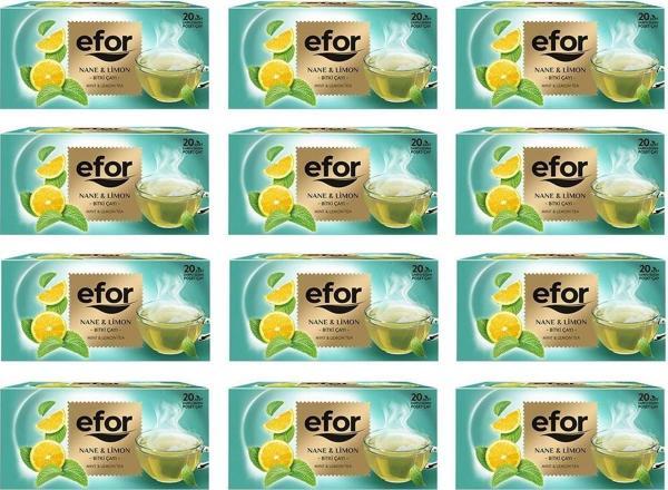 Efor  Nane Limon Bardak Poşet Bitki Ve Meyve Çayı 20 Li X 12 Adet - Image 1