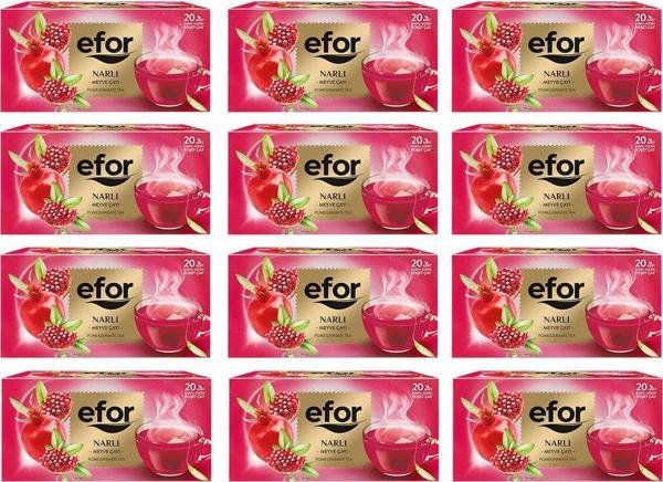 Efor  Nar Bardak Poşet Bitki Ve Meyve Çayı 20 Li X 12 Adet - Image 1