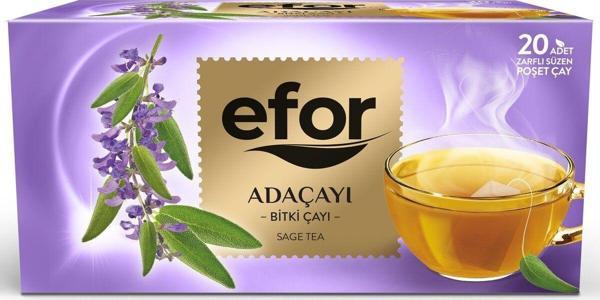 Efor Adaçayı Bardak Poşet Çay Bitki Ve Meyve Çayı - 20'Li - Image 1