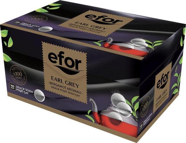 Efor Earl Grey Demlik Poşet Siyah Çay - 100'Lü - Image 1