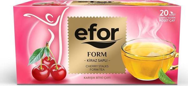 Efor Form Kiraz Saplı Bardak Poşet Bitki Ve Meyve Çayı - 20'Li - Image 1