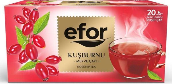 Efor Kuşburnu Bardak Poşet Bitki Ve Meyve Çayı - 20'Li - Image 1