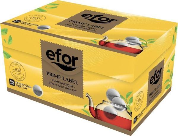 Efor Prime Label Demlik Poşet Siyah Çay - 100'Lü - Image 1