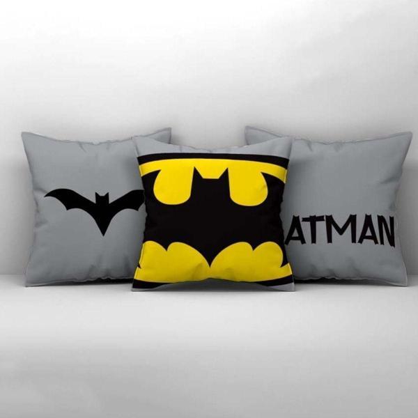 Cici Odam Çocuk Bebek Odası Kırlent Kılıfı Batman Yarasa - Image 1