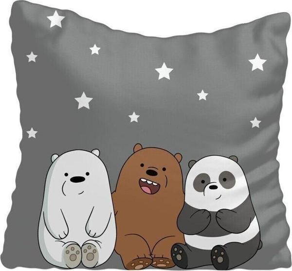 Cici Odam Yıldızlar Panda Ve Ayılar Çocuk Bebek Odası Kırlent Kılıfı - Image 1