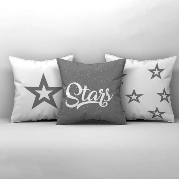 Cici Odam Çocuk Bebek Odası Kırlent Kılıfı Yıldızlı Stars - Image 1