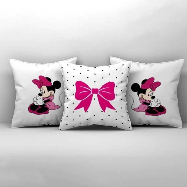 Cici Odam Çocuk Bebek Odası Kırlent Kılıfı Fiyonk ve Puantiyeler Mickey Mouse - Image 1
