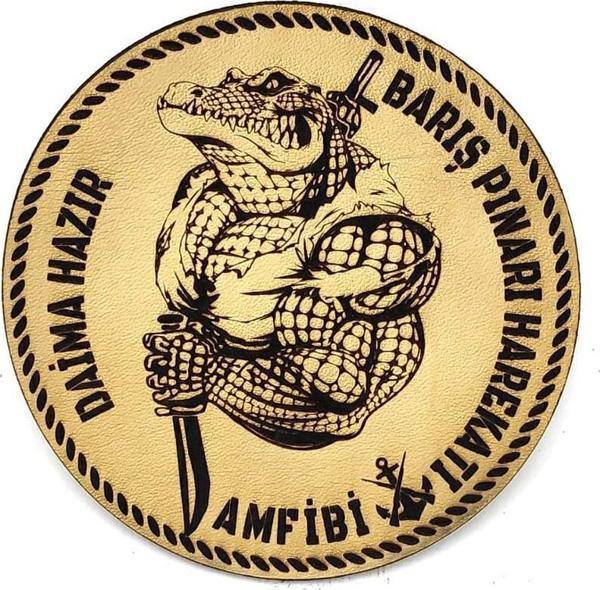 AMFİBİ Barış Pınarı Deri PEÇ - Arma - Askeri Patch - Image 1