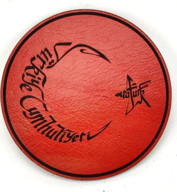 AYYILDIZ ATATÜRK Deri PEÇ - Arma - Askeri Patch - Image 1