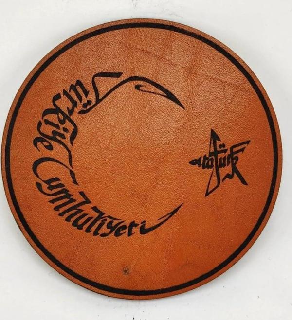 AYYILDIZ ATATÜRK Deri PEÇ - Arma - Askeri Patch - Image 1