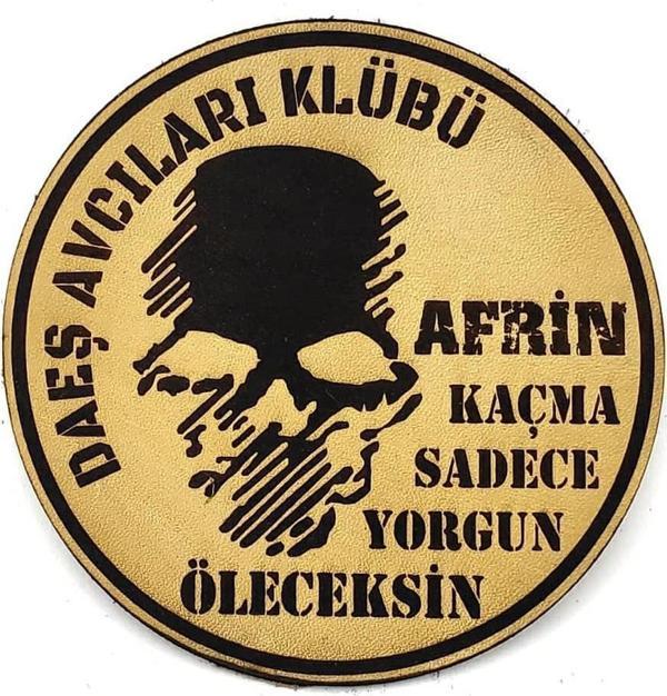KAÇMA SADECE YORGUN ÖLECEKSİN Deri PEÇ - Arma - Askeri Patch - Image 1