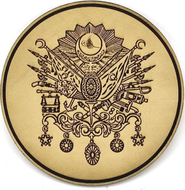 OSMANLI Devlet Arması Deri PEÇ - Arma - Askeri Patch - Image 1