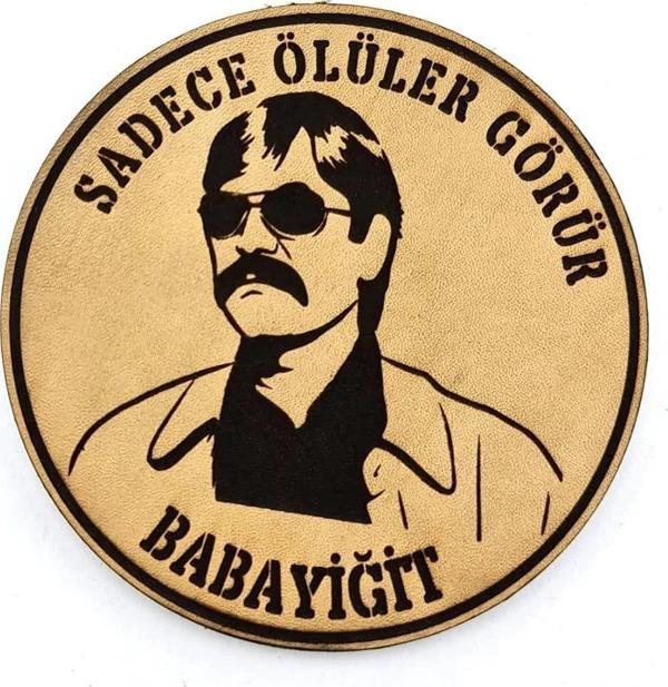 SADECE ÖLÜLER GÖRÜR BABAYİĞİT Deri PEÇ - Arma - Askeri Patch - Image 1