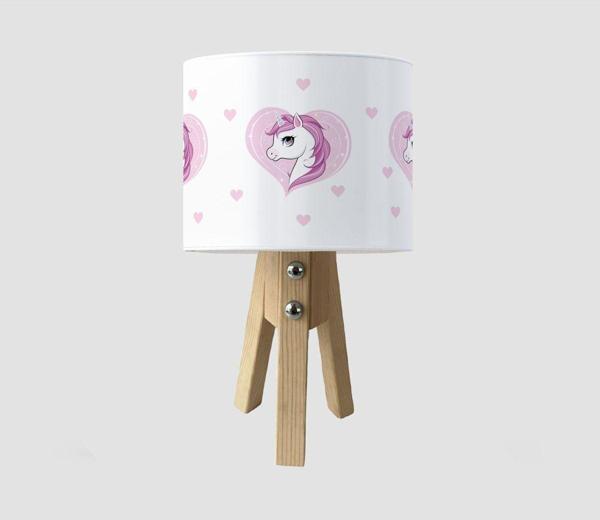 Cici Odam Çocuk Bebek Odası Abajur Serpme Yıldızlı Unicorn - Image 1