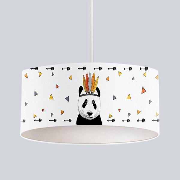 Cici Odam Çocuk Bebek Odası Sarkıt Avize Kızılderili Panda - Image 1
