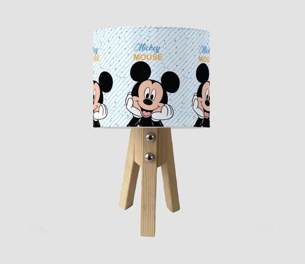 Cici Odam Çocuk Bebek Odası Abajur Puantiyeli Mickey Mouse - Image 1