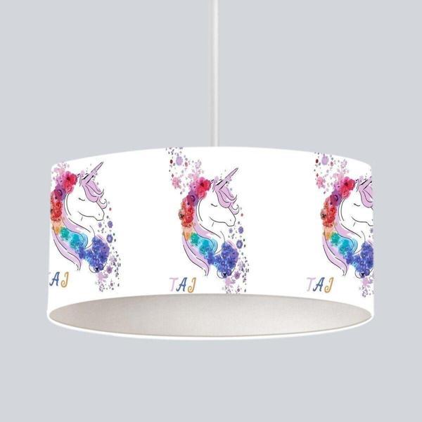 Cici Odam Çocuk Bebek Odası Sarkıt Avize Çiçekli Unicorn - Image 1