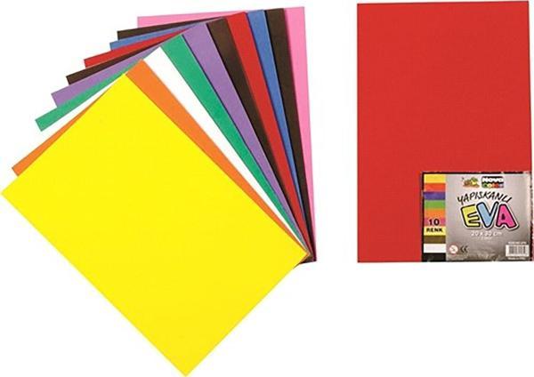 Nova Color Eva Yapışkanlı 20x30 CM 10 Renk Yapışkanlı Eva - Image 1