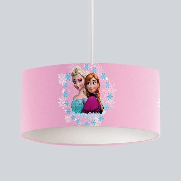 Cici Odam Çocuk Bebek Odası Sarkıt Avize Pembe Zemin Elsa ve Anna - Image 1