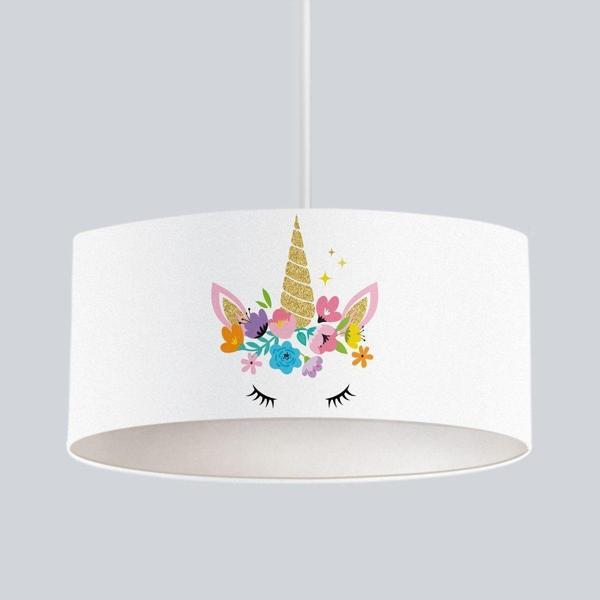 Cici Odam Unicorn At,çiçek Taç Çocuk Bebek Odası Avize - Image 1