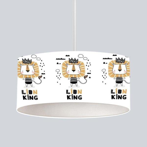 Cici Odam Çocuk Bebek Odası Sarkıt Avize Taclı Aslan Lion King - Image 1