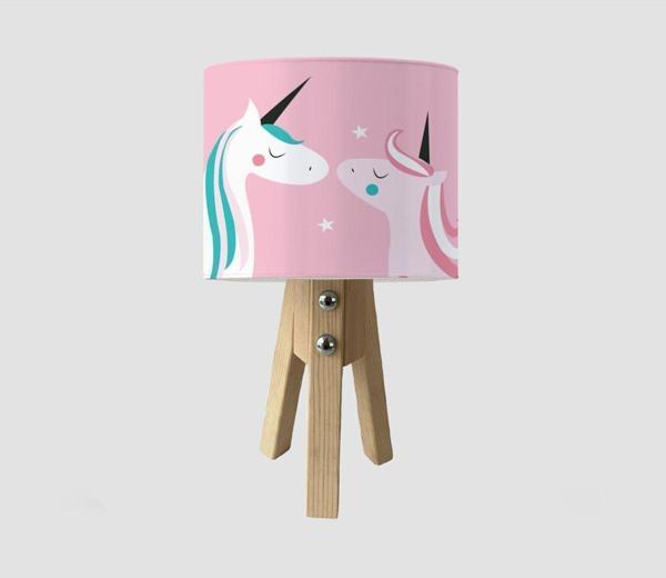 Cici Odam Çocuk Bebek Odası Abajur Unicornlu Atlar - Image 1