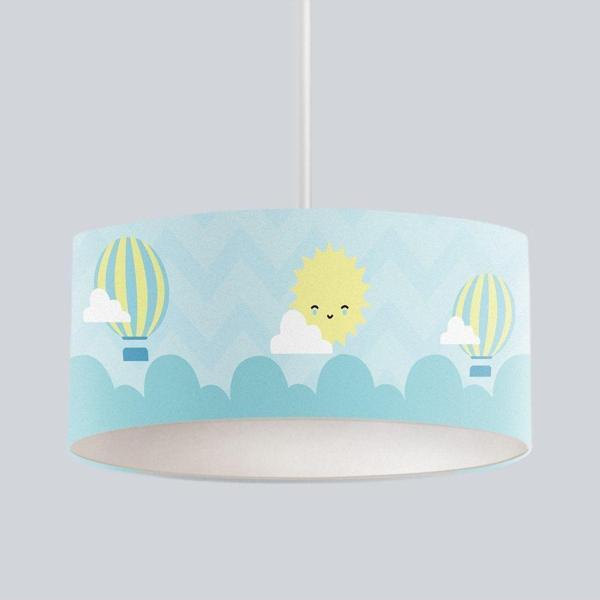 Cici Odam Çocuk Bebek Odası Sarkıt Avize Bulutlu Güneşli Uçan Balon - Image 1
