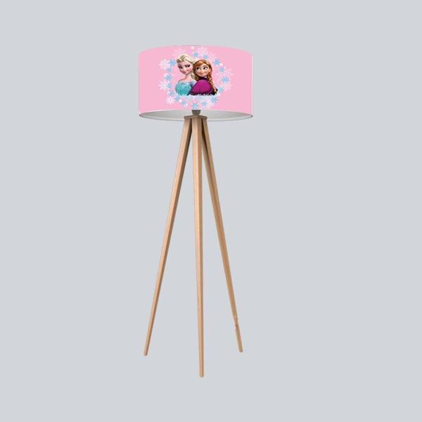 Cici Odam Çocuk Bebek Odası Lambader Pembe Zemin Elsa ve Anna - Image 1