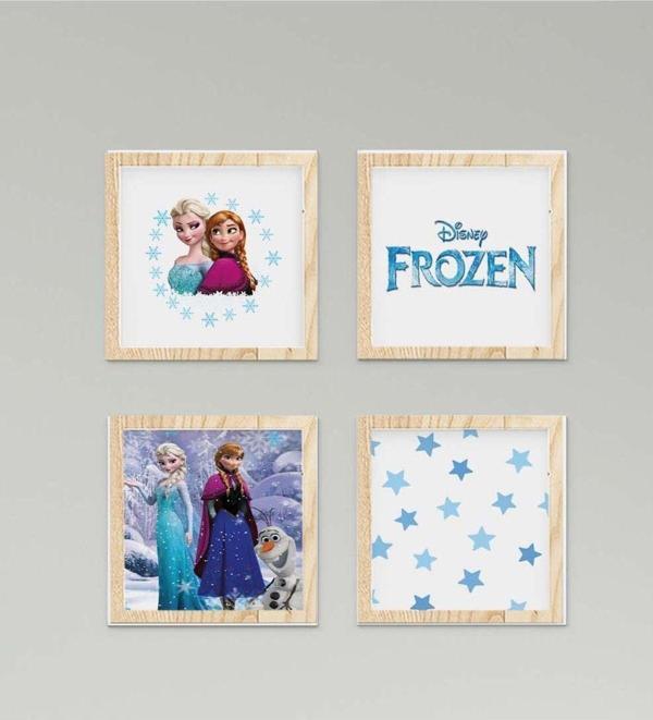 Cici Odam Çocuk Bebek Odası Tablo Frozen Elsa ve Anna - Image 1