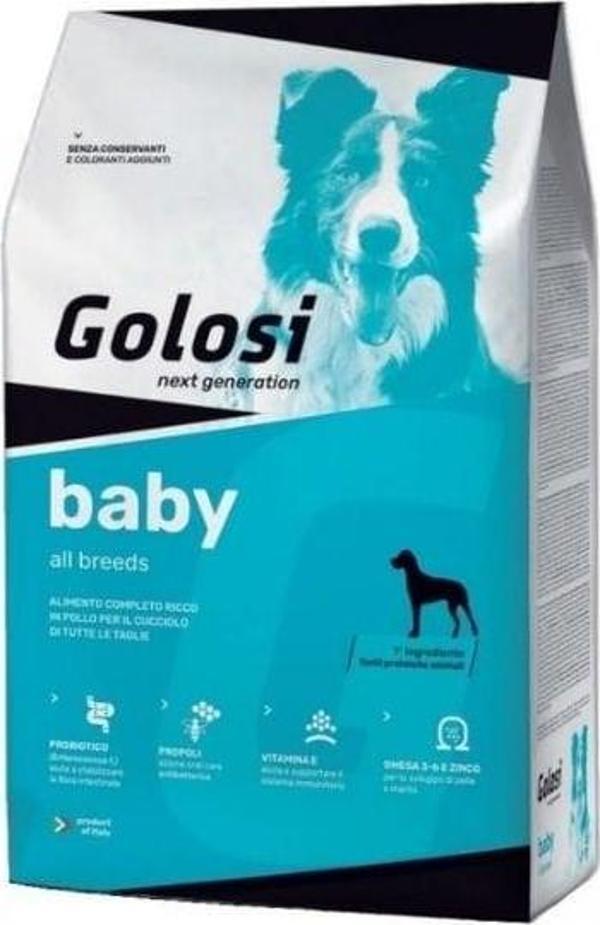 Golosi Baby Tavuklu Tüm Irklar için Yavru Köpek Maması 12 Kg - Image 1