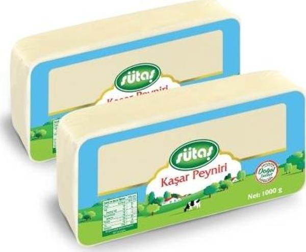 Sütaş Kaşar Peyniri 1000 g x 2 Adet - Image 1