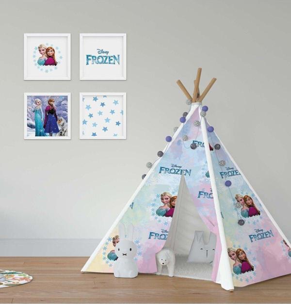 Cici Odam Çocuk Bebek Odası Oyun Çadırı Frozen Elsa ve Anna - Image 1