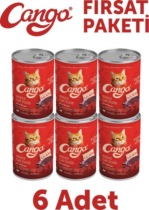 Cango Yetişkin Yaş Kedi Maması Ciğerli 415Gr 6Lı - Image 1