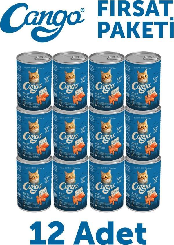 Cango Yetişkin Yaş Kedi Maması Somonlu 415Gr 12Li - Image 1