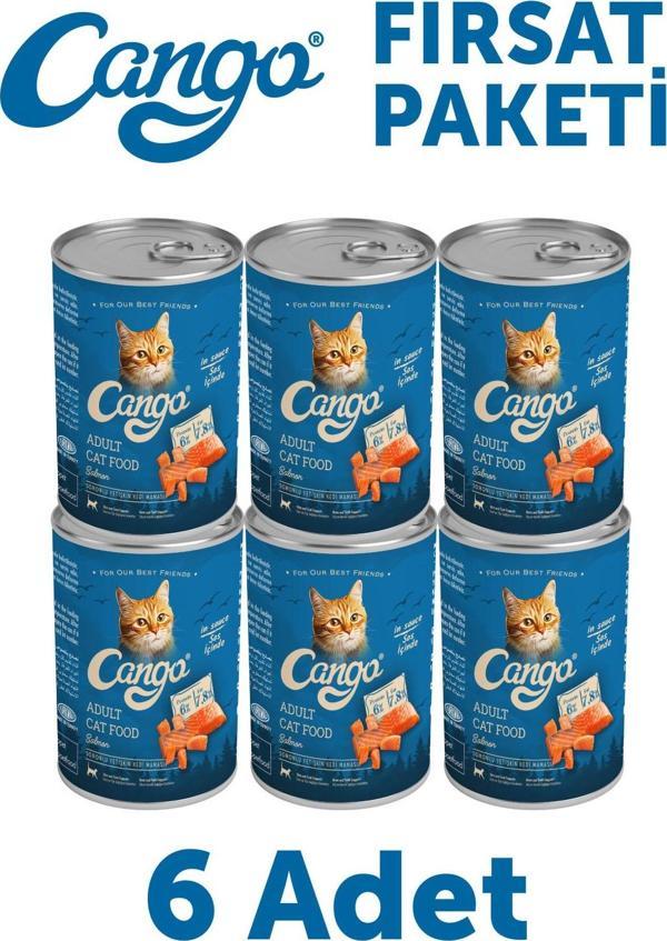 Cango Yetişkin Yaş Kedi Maması Somonlu 415Gr 6Lı - Image 1