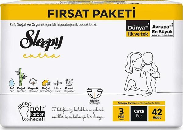 Sleepy Extra Bebek Bezi 3 Beden 42 Adet - Image 1