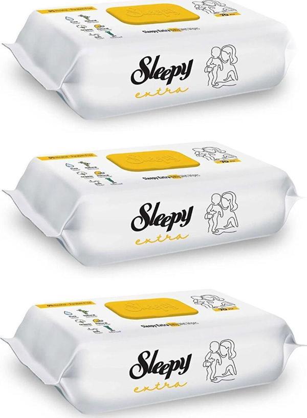 Sleepy Extra Bebek Islak Mendil 3x70 Adet - Image 1