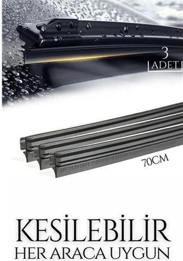 ModaCar Kesilebilir 70 cm Silecek Lastiği 3 lü set - Image 1