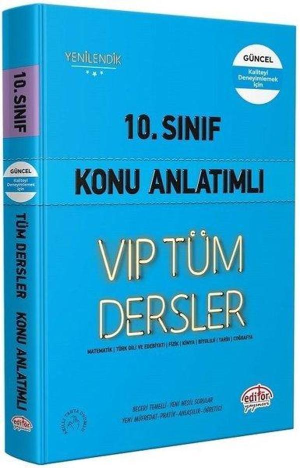 10.Sınıf VIP Tüm Dersler Konu Anlatımlı - Mavi Kitap - Editör - Image 1