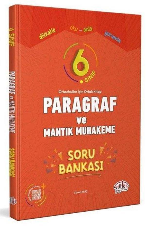 6.Sınıf Paragraf ve Mantık Muhakeme Soru Bankası - Editör - Image 1