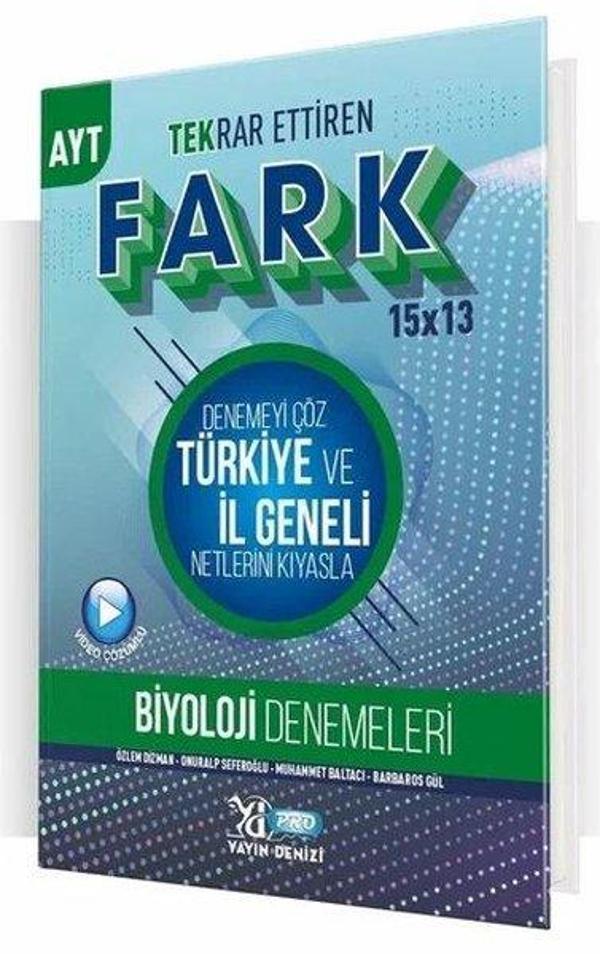 AYT Biyoloji Fark 15x13 Tekrar Ettiren Deneme - Yayın Denizi Yayınları - Image 1