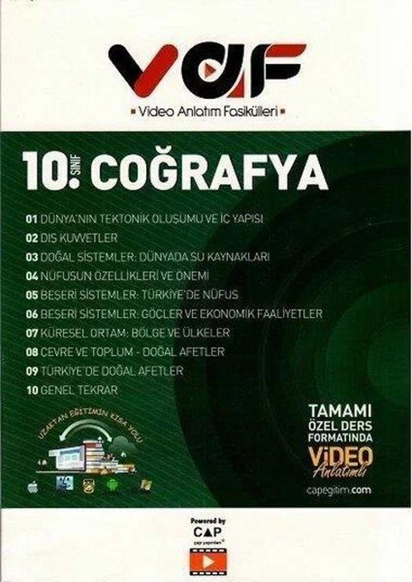 10.Sınıf Coğrafya Video Anlatım Fasikülleri - Vaf Yayınları - Image 1