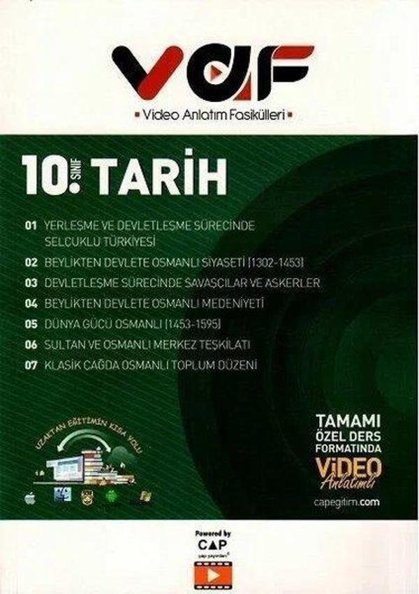 10.Sınıf Tarih Video Anlatım Fasikülleri - Vaf Yayınları - Image 1