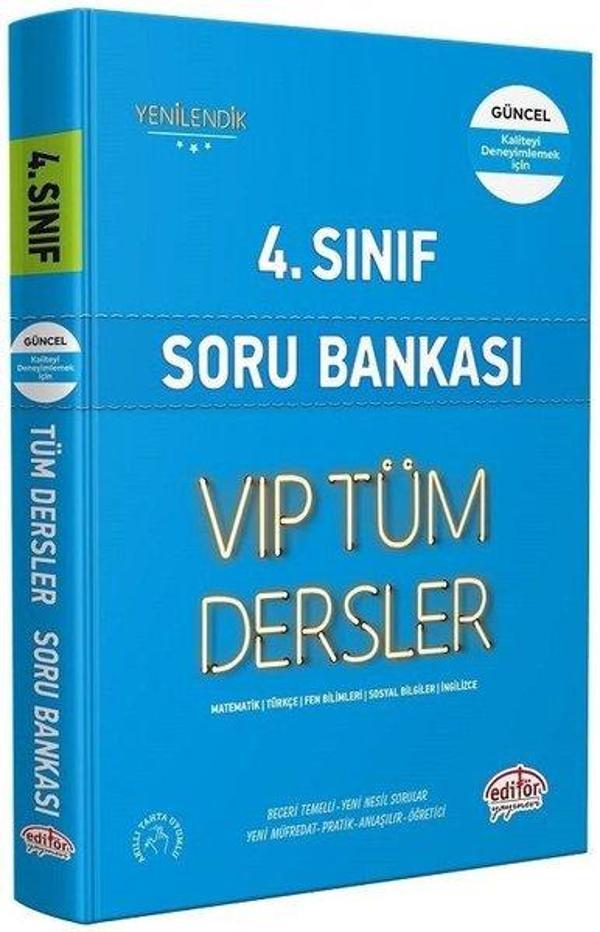 4.Sınıf VIP Tüm Dersler Soru Bankası - Mavi Kitap - Editör - Image 1