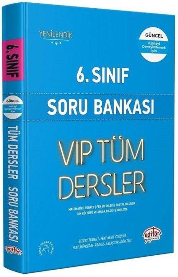 6.Sınıf VIP Tüm Dersler Soru Bankası - Mavi Kitap - Editör - Image 1