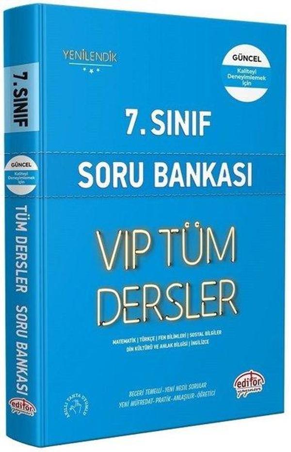 7.Sınıf VIP Tüm Dersler Soru Bankası - Mavi Kitap - Editör - Image 1
