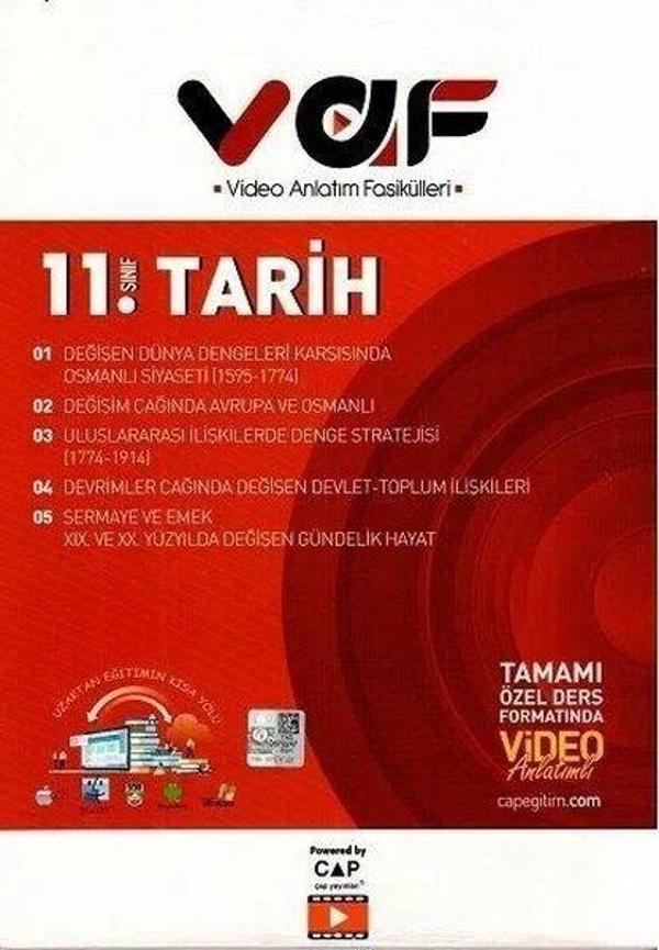 11.Sınıf Tarih Video Anlatım Fasikülleri - Vaf Yayınları - Image 1